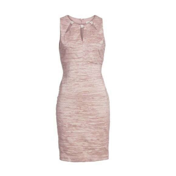 Eliza J Embellished Cutout Taffeta Sheath Dress size 2P - Picture 1 of 9